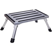 Plataforma de trabajo- Escalones de plataforma plegables de aluminio- Escalera de banco portátil RV Step Up- Diseño…